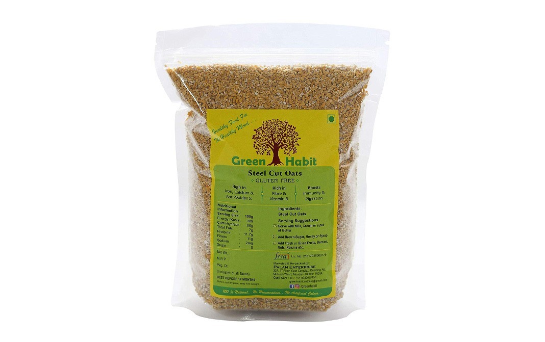 Green Habit Steel Cut Oats    Pack  900 grams